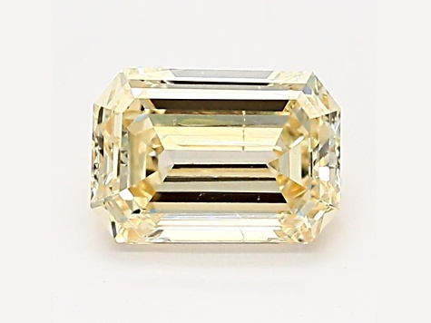 1.00ct Yellow Emerald Cut Lab-Grown Diamond SI1 Clarity IGI Certified