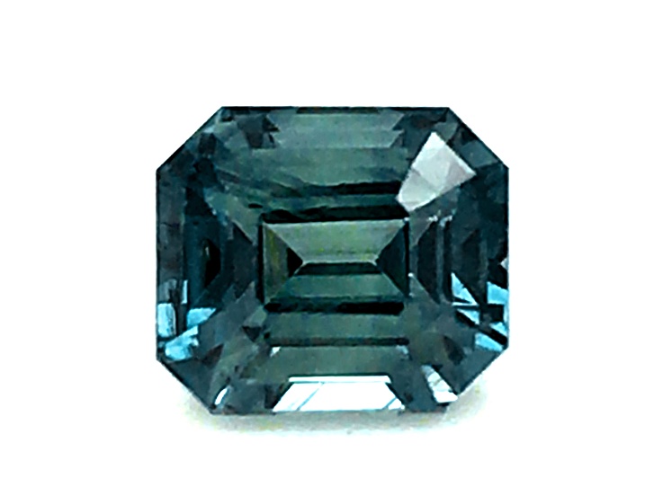Teal Green-Blue Sapphire 6.22x5.40mm Emerald Cut 1.53ct