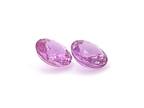 Pink Sapphire 6.8mm Round Matched Pair 2.74ctw