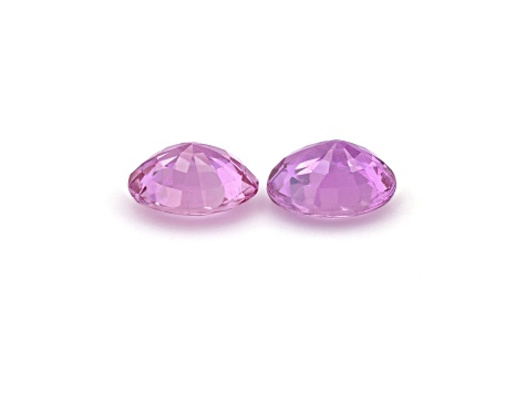 Pink Sapphire 6.8mm Round Matched Pair 2.74ctw