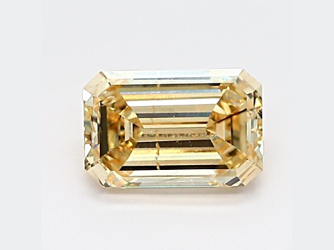 1.00ct Yellow Emerald Cut Lab-Grown Diamond SI1 Clarity IGI Certified