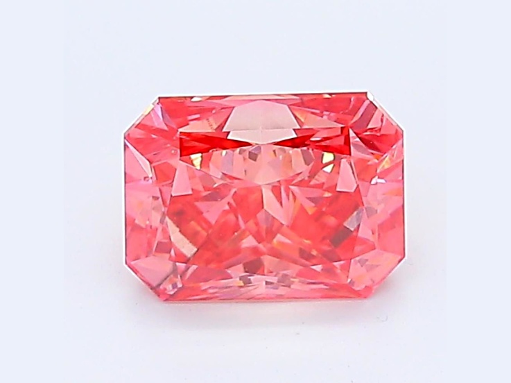 1.25ct Deep Pink Radiant Cut Lab-Grown Diamond SI2 Clarity IGI Certified
