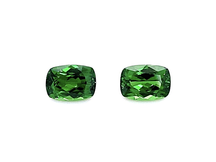Tsavorite 7.02x5.04mm Cushion Matched Pair 2.33ctw