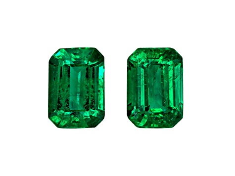 Emerald 7x4.9mm Emerald Cut Matched Pair 1.72ctw