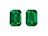 Emerald 7x4.9mm Emerald Cut Matched Pair 1.72ctw