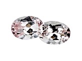 Morganite 7.2x5.1mm Oval Matched Pair 1.70ctw