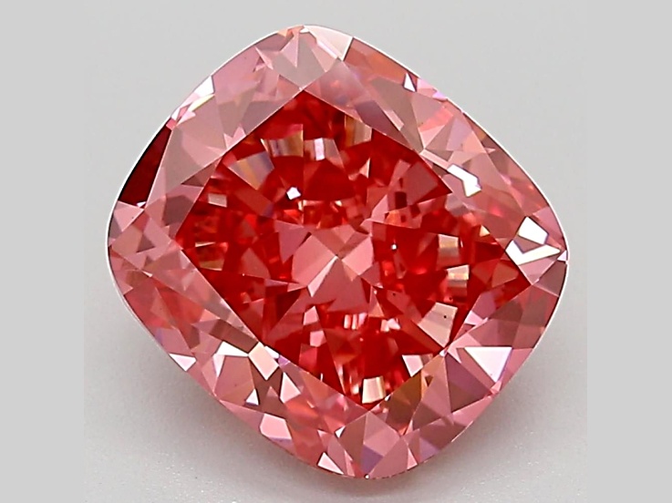 3.39ct Vivid Pink Cushion Lab-Grown Diamond VS1 Clarity IGI Certified