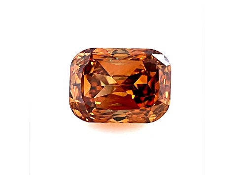 Natural Cognac Brown Diamond 5.9x4.37 Cushion Cut 0.89ct with GIA Report
