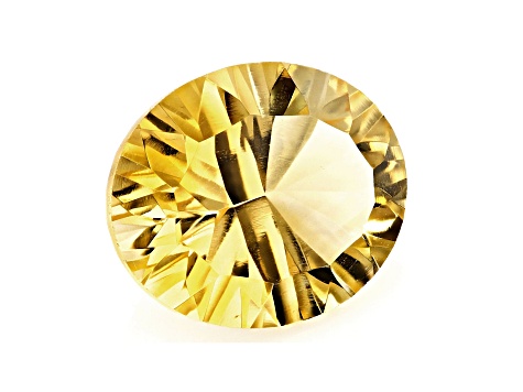 Citrine 12x10mm Oval Concave Cut 3.38ct