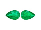 Colombian Emerald 8.6x5.8mm Pear Shape Matched Pair 1.77ctw