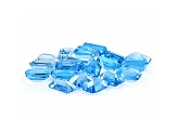 Blue Topaz 6x4mm Emerald Cut Set of 20 13.50ctw