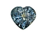 Blue-Green Sapphire Loose Gemstone 6.6mm Heart Shape 1.29ct