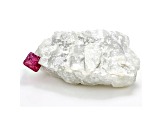 Red Spinel Crystal in Calcite Free-Form. Size And Shape Vary.