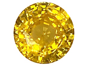 Yellow Sapphire Loose Gemstone 8.6mm Round 3.53ct