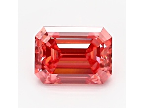 1.02ct Vivid Pink Emerald Cut Lab-Grown Diamond VS2 Clarity IGI Certified