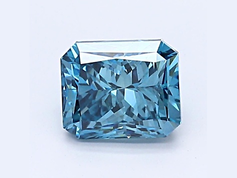 1.07ct Deep Blue Radiant Cut Lab-Grown Diamond VS2 Clarity IGI Certified