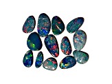 Opal on Ironstone Free-Form Doublet Parcel 6.90ctw