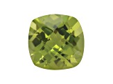 Peridot 6mm Checkerboard Cushion 1.10ct