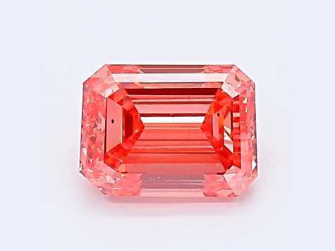 1.03ct Vivid Pink Emerald Cut Lab-Grown Diamond SI1 Clarity IGI Certified