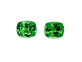 Tsavorite 6.76x5.63mm Cushion Matched Pair 2.20ctw