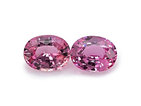 Pink Sapphire 8.6x6.8mm Oval Matched Pair 3.78ctw