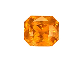 Orange Sapphire 9.3x8.1mm Emerald Cut 4.3ct
