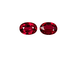Ruby 7.2x5.2mm Oval Matched Pair 2.38ctw