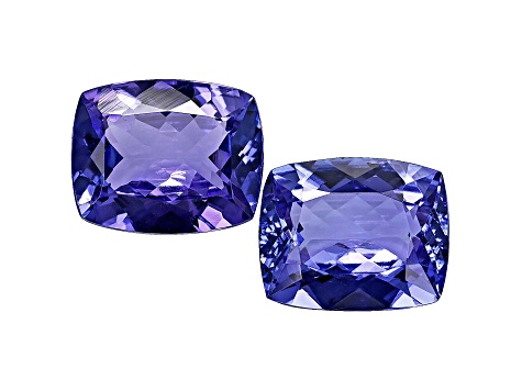 Tanzanite 11x9mm Cushion Matched Pair 7.75ct