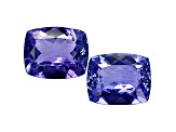 Tanzanite 11x9mm Cushion Matched Pair 7.75ct