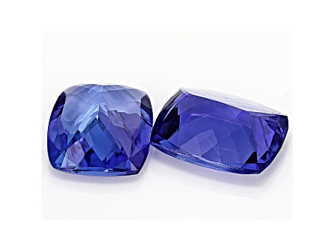 Tanzanite 11x9mm Cushion Matched Pair 7.75ct