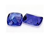 Tanzanite 11x9mm Cushion Matched Pair 7.75ct