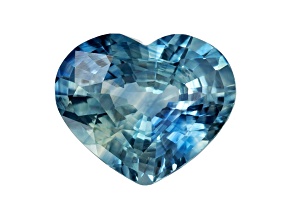 Greenish Blue Sapphire Loose Gemstone 9.2x7.7mm Heart Shape 2.29ct