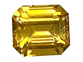 Yellow Sapphire Loose Gemstone 7.3x6.5mm Emerald Cut 2.34ct