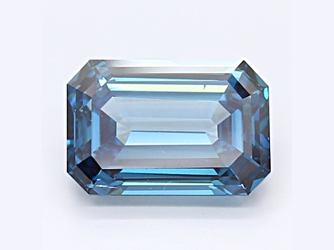 2.57ct Deep Blue Emerald Cut Lab-Grown Diamond SI1 Clarity GIA Certified