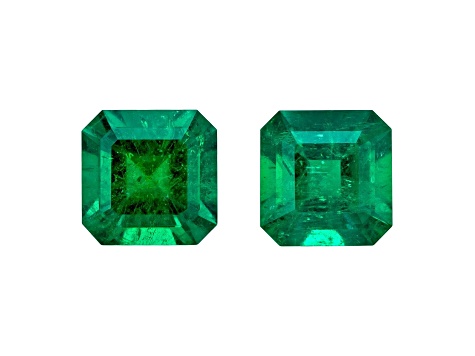 Colombian Emerald 7mm Emerald Cut Matched Pair 2.99ctw