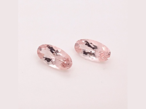 Morganite 12x6mm Oval Matched Pair 3.79ctw
