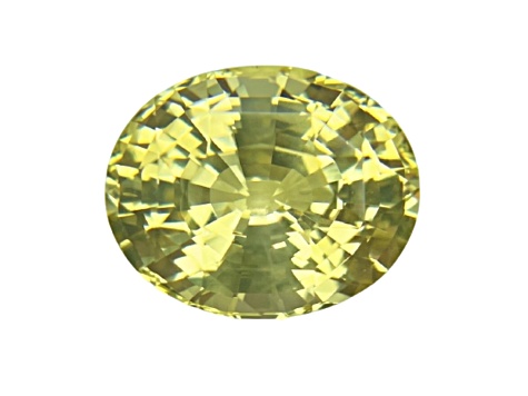 Yellow Sapphire Loose Gemstone Unheated 11.5x9.2mm Oval 5.54ct