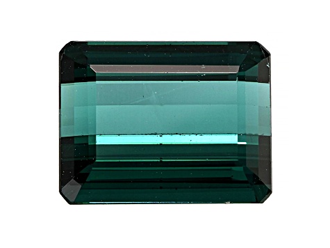 Blue-Green Tourmaline 11.9x9.4mm Emerald Cut 6.01ct
