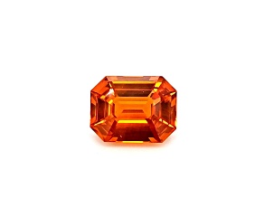 Orange Sapphire 12.3x9.5mm Emerald Cut 7.02ct