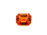 Orange Sapphire 12.3x9.5mm Emerald Cut 7.02ct