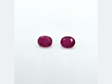 Burmese Ruby 9x7mm Oval Matched Pair 4.32ctw