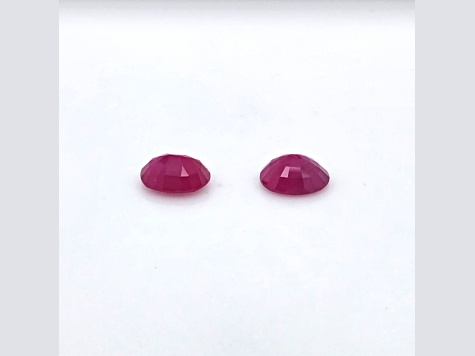 Burmese Ruby 9x7mm Oval Matched Pair 4.32ctw
