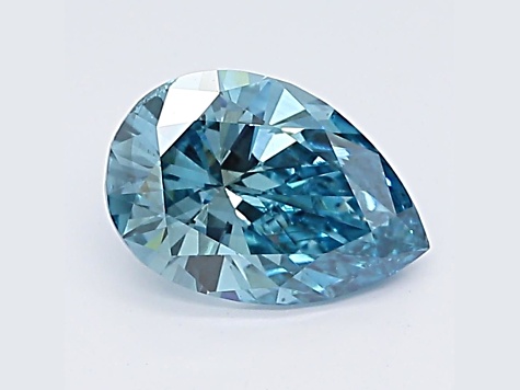 1.05ct Deep Blue Pear Shape Lab-Grown Diamond SI1 Clarity IGI Certified
