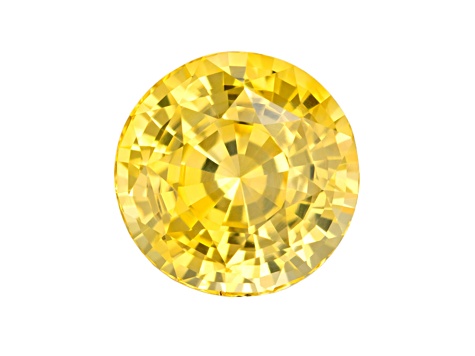 Yellow Sapphire Loose Gemstone 8.6mm Round 3.66ct