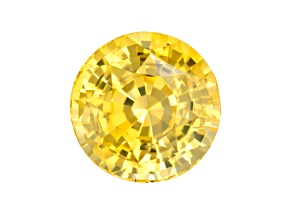 Yellow Sapphire Loose Gemstone 8.6mm Round 3.66ct