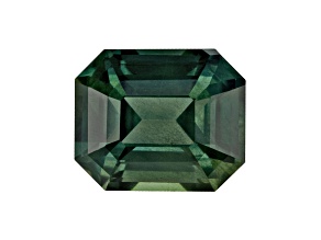 Green Sapphire 7.3x6.1mm Emerald Cut 2.02ct