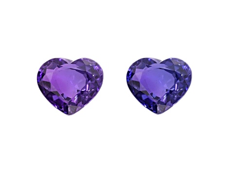 Purple Sapphire Unheated 6.8x7.8mm Heart Shape 1.98ct