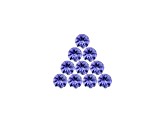 Tanzanite 5mm Round Set of 10 4.50ctw