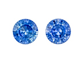 Sapphire 5.6mm Round Matched Pair 1.93ctw