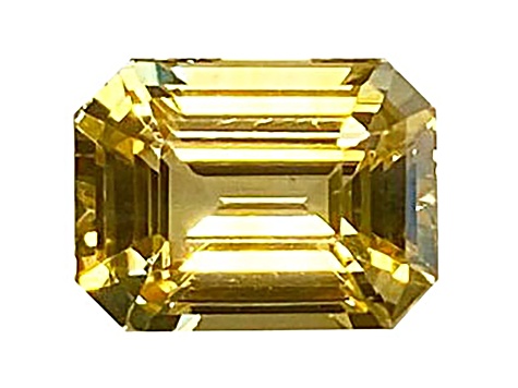 Yellow Sapphire Loose Gemstone Unheated 8x6mm Emerald Cut 2.53ct